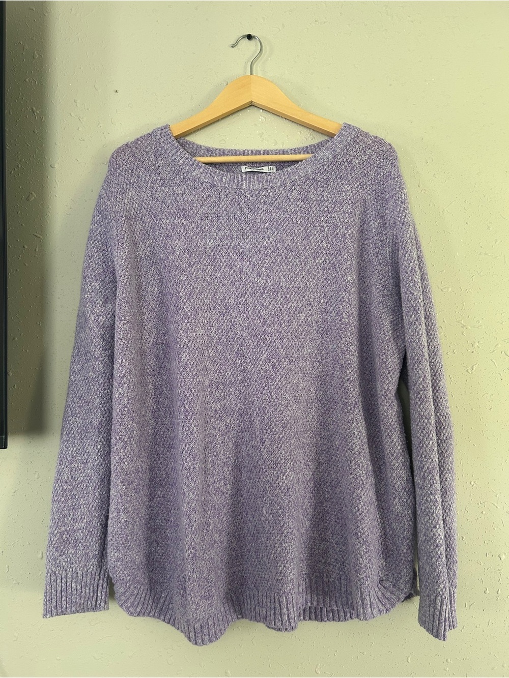 Pink Clover Lavender Crewneck Sweater Comfy Soft Purple 2X